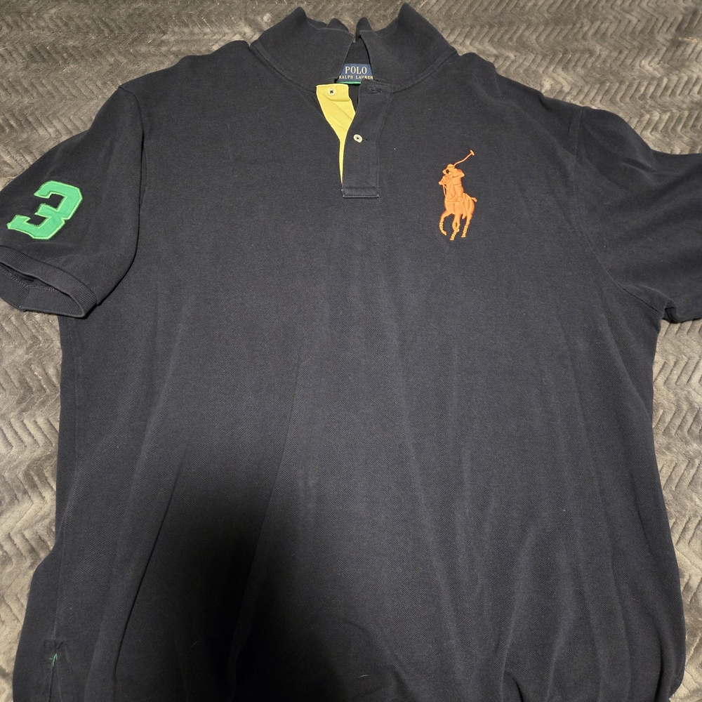 Polo by Ralph Lauren Men's Navy Big Logo Polo